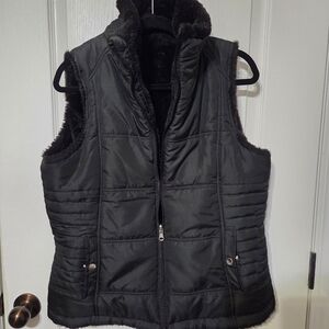 Women's Black Quilted Vest